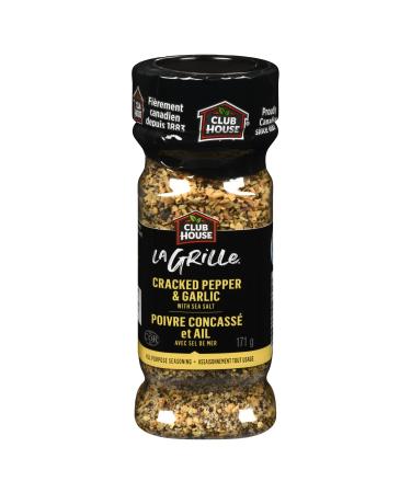 Club House La Grille Grilling Made Easy Cracked Pepper & Garlic with Sea Salt All Purpose Seasoning 171g