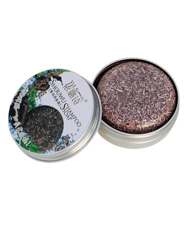 Gusengo Solipour shampoo for gray hair - Natural soap for hair Multiflorum nourishing soap moisturizing solid shampoo bars restore color Gusengo