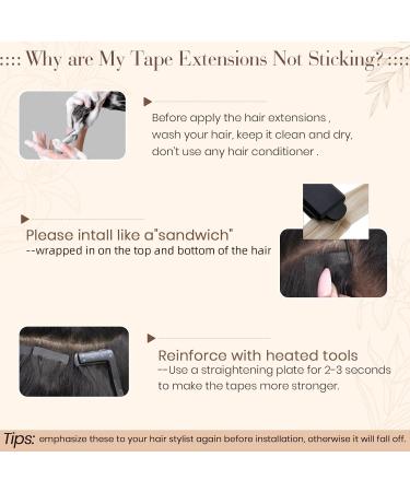 Hetto Tape Extensions | Real Hair Blond Tape-In Extensions | Glatt Tape Hair | Remy Seidig #60 | 35 CM 40 G - Buy Online on GoSupps.com