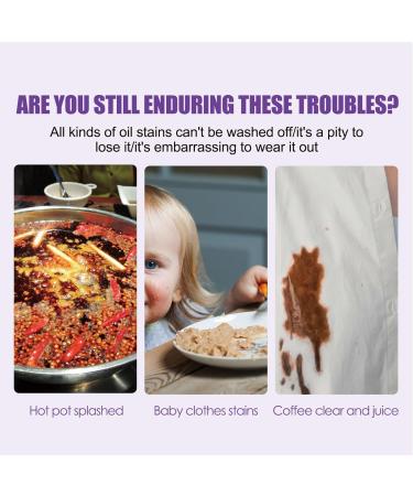 Active Enzyme Laundry Stain Remover Garment Stubborn Stain Cleaner Oil Remover 120ml All-purpose Foam Cleaner Deep Cleaning Detergent for All Textiles Stain Remover For Clothes (3PCS) - Buy Online on GoSupps.com