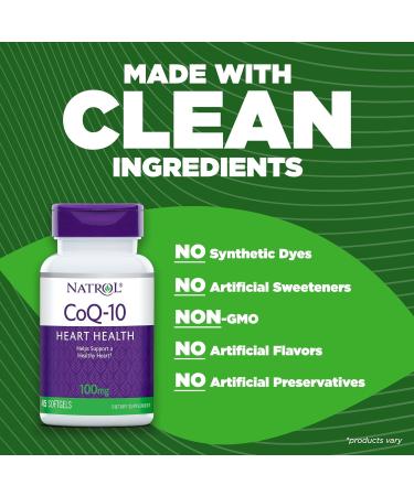 Natrol CoQ-10 Softgels Heart Health Dietary Supplement 100 mg 45 Count Unflavored 45 Count (Pack of 1) - Buy Online on GoSupps.com