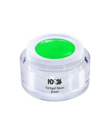 ND24 NAILDESIGN-Color gel for gelails in studio quality-UV and LED suitable-Premium UV gel with high pigmentation & excellent coverage-made in Germany & vegan (5ml | neon green))