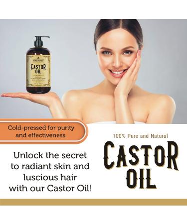 First Botany Castor Oil 16 fl oz - Ultimate Emollient for Hair Growth Skin Moisturizer & Nail Care | Multi-Use Eyebrow & Eyelash Serum - Buy Online on GoSupps.com