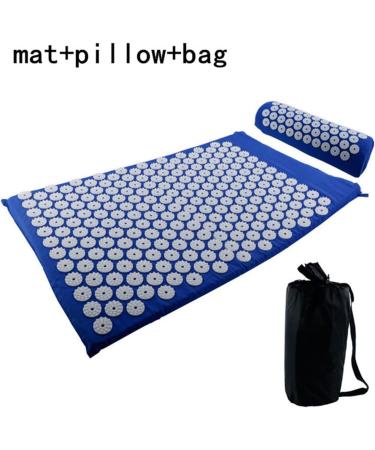SJLS Massager Cushion Relieve Stress Back Body Yoga Mat Acupressure Pain Spike Mat Acupuncture Mat Yoga Mat Massager Pad (Color : Navy Blue Set) - Buy Online on GoSupps.com
