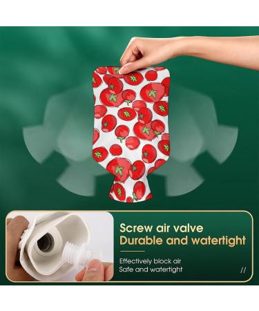 Red Tomato Hot Water Bottle with Plush Cover - Hand Warmer for Adults & Children (26.5x15.3cm) | International Shipping Available - Buy Online on GoSupps.com