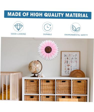 Cabilock Iron Pendant Flowers Decoration Vintage Home Decor Outdoor Wall Art Wall Hanging Pink - Buy Online on GoSupps.com