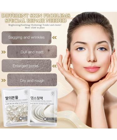 Znnhnn 10 Pieces Face Masks Set of 10 Goat Milk + Rice Cloth Masks Facial Mask Face Mask for Intensive Hydration Soothing Care and Skin Repair - Buy Online on GoSupps.com