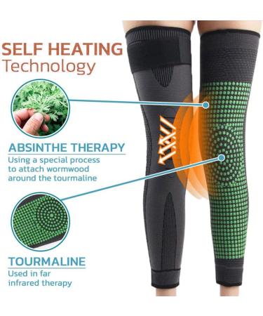 Tourmaline Self-heating Knee Sleeve | Mugwort Acupressure Shaping Pads | Detox Sculpting for Men and Women (L) - Buy Online on GoSupps.com
