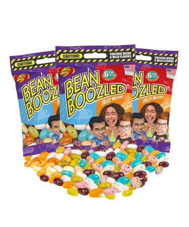 Jelly Belly Bean Boozled 20 Assorted Flavored Jelly Beans 3-Pack Bundle 54g - Christmas & Holidays Candy Vegan Candy Dairy Free Snacks Kosher Candy Gluten Free Bulk Candy Stocking Stuffers for Teens