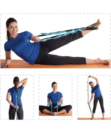BOB AND BRAD 12 Loop Stretch Strap with Carry Bag for Stretching & Physical Therapy - Non-Elastic Yoga Strap for Pilates, Dance, Gymnastics, Athletic Trainers - Buy Online on GoSupps.com