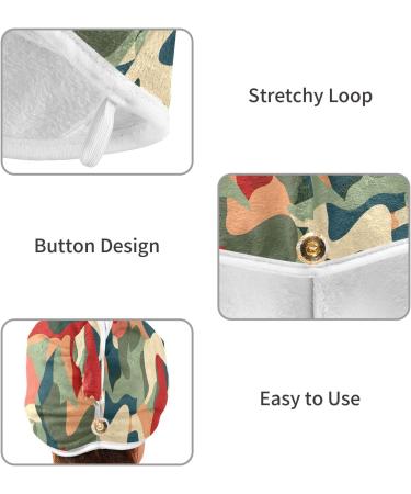 Abstract Graffiti Hair Towel 2 Pack - Super Absorbent Quick Drying Hair Turbans for Women & Girls - Buy Online on GoSupps.com