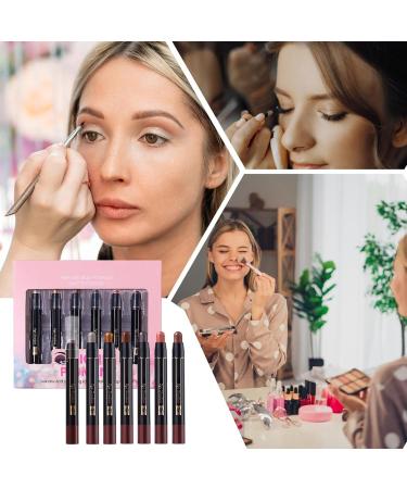 Luckxing Chalk Eyeshadow Pencils Makeup Pencil Waterproof Long Lasting 6 Piece Makeup Highlighter - Buy Online on GoSupps.com