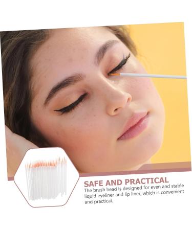 WOONEKY 100pcs Disposable Eyeliner Brush Woman Makeup Brush Lipliner Brush Fine Liner Brush White Nylon - Buy Online on GoSupps.com