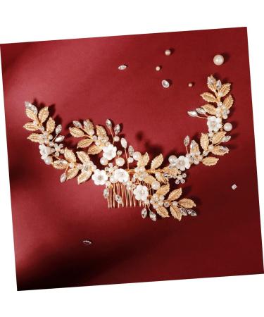 Ipetboom 1pc Soft Pottery Flower Comb Bridal Comb Wedding Hairpin Hair Bands for Womens Hair Bridal Jewellery Flower Hair Side Comb Wedding Hair Comb Combs Headband Women's Pearl Alloy - Buy Online on GoSupps.com