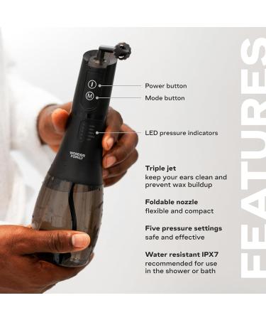 Electric Ear Wax Removal Kit - 5 Modes Water Cleaner for Adults & Kids Ear Cleaning with Timer & Tips - Advanced Earwax Removal System - Buy Online on GoSupps.com