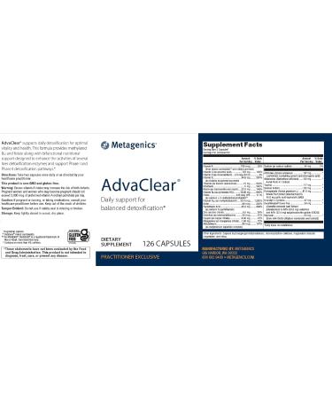 Metagenics AdvaClear - Detox Support Supplement - 63 Servings 126 Count - Buy Online on GoSupps.com
