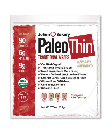 Julian Bakery Organic Paleo Wraps 7 Wraps 7.7 oz (224 g)