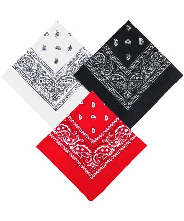 Bodiiwuliu Set of 3 Bandanas Headband Unisex Printed Outdoor Sports Hiking Climbing