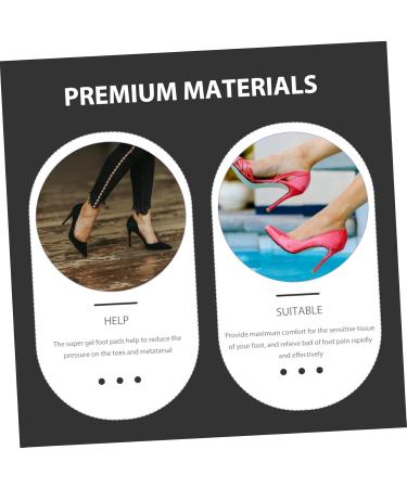 NOLITOY High Heel Insoles - 15 Pairs Anti-Slip Gel Cushions for Comfort & Support | Forefoot Pad Shoe Accessories - Buy Online on GoSupps.com