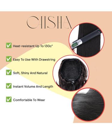 CAISHA 22 Blonde Ponytail Extension | Heat-Resistant Synthetic Fiber | Highlighted Straigth Hair | #27H613A - Buy Online on GoSupps.com