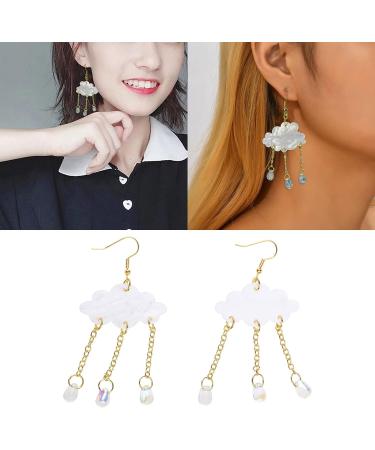 Shop Feyley Acrylic Rain Cloud Earrings | Handmade Teardrop & Cute Cloud Designs for Stylish Looks - Buy Online on GoSupps.com