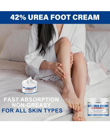42% Urea Cream with 2% Salicylic Acid- Urea Cream for Feet - Foot Cream for Dry Cracked Heels and Feet - Callus Remover Gel Foot Lotion - Moisturizing & Smoothing Skin - For Elbows Hands and Knees - Buy Online on GoSupps.com