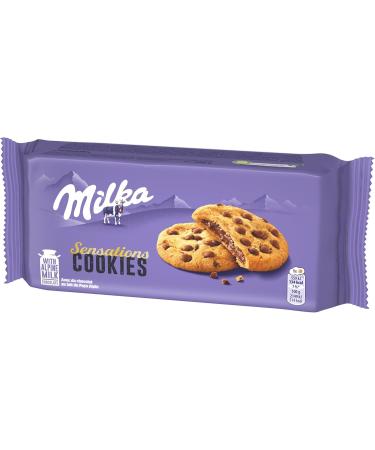 MILKA - Cookies Sensations - Set of 4 Milk Chocolate Chip Cookie Bags and Chocolate Fondant Heart - Family Size Convenient for Snack - Set of Biscuits - Set of 4x208g - Buy Online on GoSupps.com