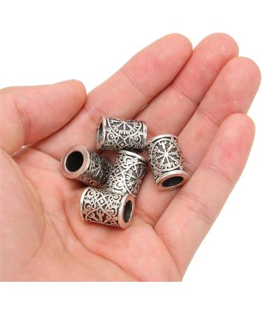 Hair Tube Beads Wide Use Beard Beads Exotic Antique Dreadlocks Beads for Hair Braiding for Men for Women for Jewelry Making - Buy Online on GoSupps.com