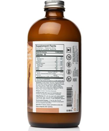 Natural Force Pure Vitamin D Liquid D3 & K2 with Coconut MCT 1 000 IU Immunity & Nutrient Absorption Booster- Vegan - Orange Cream 16 fl oz - Buy Online on GoSupps.com
