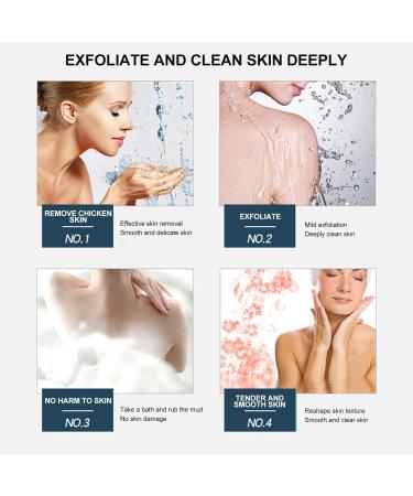 4 Pairs Exfoliating Back Scrub Gloves - Bath Mitts for Dead Skin Shower & Body Care | Loofah-Style Polyester Mittens - Buy Online on GoSupps.com