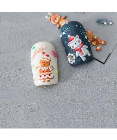 Christmas Nail Art Charm DIY Decoration - Santa Snowman & Elk Designs | Manicure Accessories - Buy Online on GoSupps.com