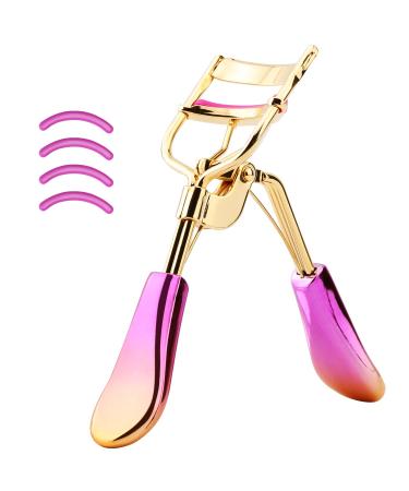 Luxspire make -up eyelash pliers classic metal eyelash pliers professionally eyelash pliers with 4 pieces silicone replacement pads convenient handle makeup eyelash pliers for all eye shapes eyelash lifting pink - Buy Online on GoSupps.com
