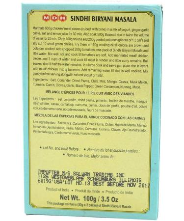 MDH Biryani Sindhi Masala 100g - Authentic Indian Biryani Seasoning Blend - Buy Online on GoSupps.com