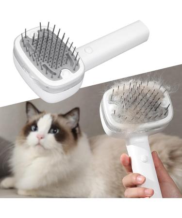 Pet Hair Dryer 2 in 1 Pet Grooming Dryer Low Noise Adjustable Stainless Steel Barrettes Lightweight with Cat Brush for Home (White) - Buy Online on GoSupps.com