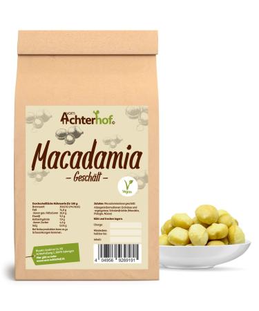 Macadamia peeled 500g |whole Macadamia nut peeled |Ideal for cooking baking or as a healthy snack |Macadamia nuts sun -ripe from Australia |From the Achterhof butter 500 g (1 Pack)