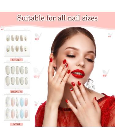 ASTER 10 Pcs Press on Nail Storage Box with Adhesive Double Sided Tape Acrylic Fake Nail Box Nail Display Packaging Box Transparent Nail Storage Boxes for Home DIY Nail Salon(Square Corner) - Buy Online on GoSupps.com