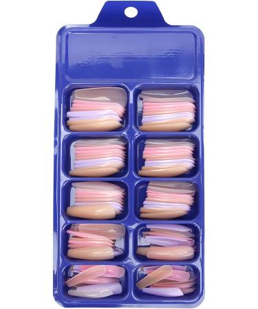 Press On Nails Fake Nails Set Pure Color Full Cover Nail Tip False Nail Tip Girls Fake Nails Ballerina False Gel Nails Art Tips False Nails for Women Girls Kids DIY Nail (06) - Buy Online on GoSupps.com