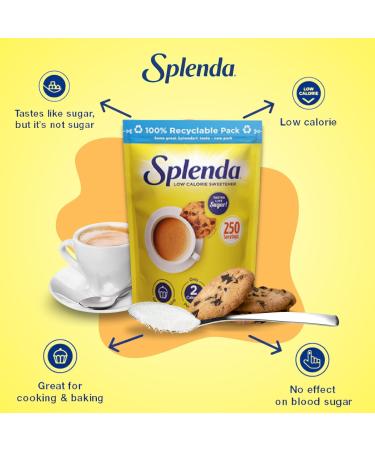 Sweetener Multipack with Splenda Granulated Low Calorie Sweetener 125g Pack of 2 - Buy Online on GoSupps.com