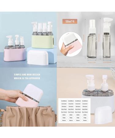 Mini Shampoo Dispenser Set - Portable 3-in-1 Travel Bottles for Toiletries - Gray - Ideal for Travel & Organizing - Buy Online on GoSupps.com