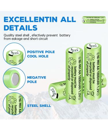 Sea Jump 12PCS 1.2V 1800mAh Ni-MH AA Rechargeable Batteries for Wireless Microphones Electric Toys RC Mice and More - International Shipping Available - Buy Online on GoSupps.com