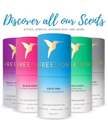 Freedom Deodorant | 100% Natural Deodorant for Women for Sensitive Skin Made Aluminum Free with Baking Soda and Essential Oils Lightening and Brightening | Coco Vanilla Eco Paper - 2 PACK Coconut Vanilla 0.95 Ounce (Pack of 2) - Buy Online on GoSupps.com