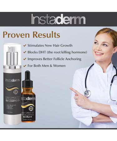 Hair Stimulating Growth Serum - Extra Strength DHT Blocker for Thicker Fuller Hair | Follicle Restoration for Men & Women - Shop Now - Buy Online on GoSupps.com