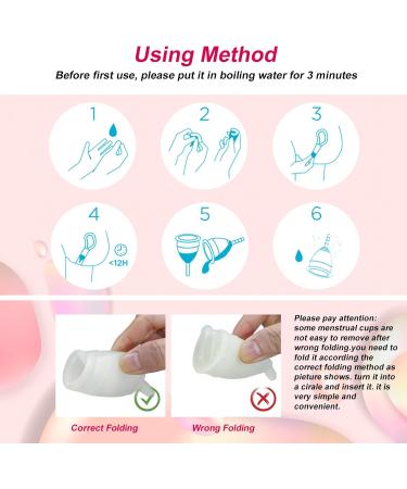 M Muncaso Menstrual Cup 2 Pack - Soft Flexible Medical Silicone Reusable Period Cup - White | Eco-Friendly Menstruation Solution - Buy Online on GoSupps.com