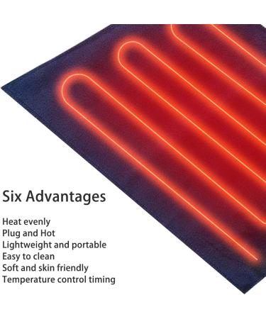 Atyhao Portable USB Heating Pad - Instant Heat & Temperature Control for Waist | Dark Blue - Buy Online on GoSupps.com
