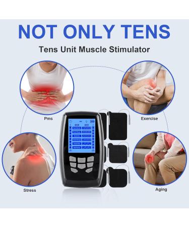 TENS Unit Muscle Stimulator & EMS Pelvic Floor Exercise - Pain Relief & Muscle Strengthening | Multifunctional Impulses & Gift Box Included - Buy Online on GoSupps.com