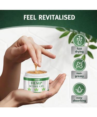5kind Hemp Gel with Rosemary Cocos Oil Camphor & Menthol High Strength Formula for Back Muscles Feet Knees Neck & Shoulders - 200ml - Buy Online on GoSupps.com