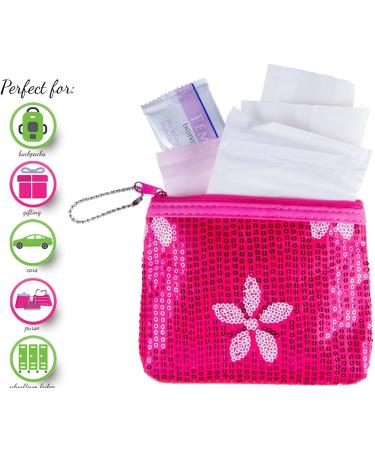 Menstruation Kit - First Period To-Go! Organic & Biodegradable Pads (Pink) - Buy Online on GoSupps.com