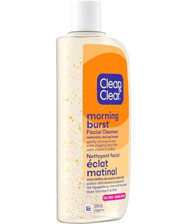 Clean & Clear Morning Burst Oil-Free Facial Cleanser with Vitamin C & BHA Daily Nourishing Face Wash Gently Cleanses to Remove Oil & Pore Clogging Impurities 354mL Facial Cleanser (354 mL) - Buy Online on GoSupps.com