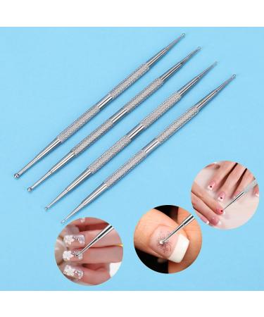 4-Piece Nail Dotting Pen Set | Double Head Professional Nail Art Tools - Stainless Steel Design - Buy Online on GoSupps.com