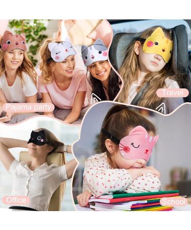 Cute Cat Face Sleep Masks - Set of 12 Designs for Kids & Adults - Buy Online on GoSupps.com